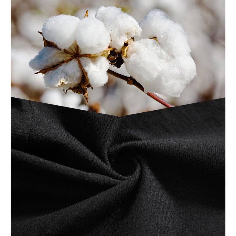 ZLYC Mens Cotton Boxer Brief Long Leg Underwear, 4 Pack, Black, L - Image 4